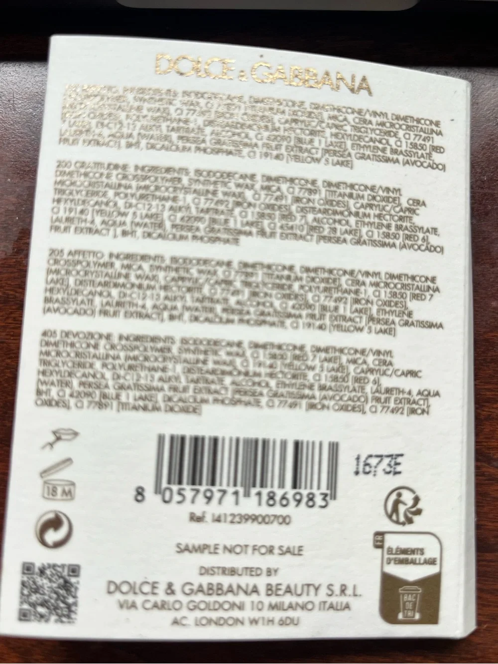 Dolce & Gabbana Devotion Matte Liquid Lipstick Sample